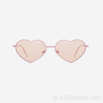 Angular HeartMetalレディースサングラス